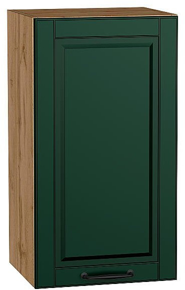 Кухонный гарнитур угловой Дублин-02, МДФ, 220×240 см, Вотан/Особый зеленый (Гранит белый)