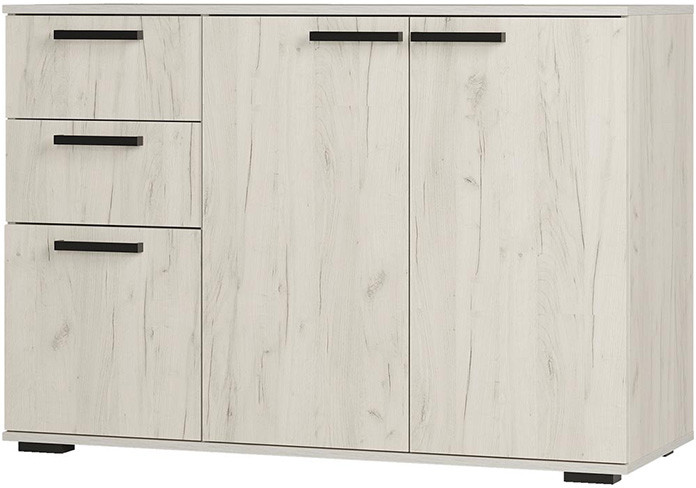 Комод Стандарт-3, Дуб крафт белый