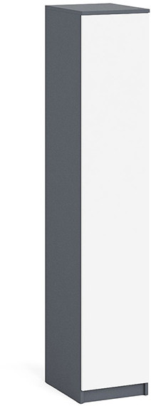 Мори Пенал МШ400.1, цвет графит/белый, ШхГхВ 40,4х50,4х209,6 см., универсальная сборка