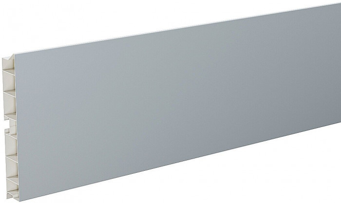 Цоколь ПВХ Алюминий, 400×1.3×9.5 см
