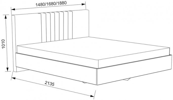 Кровать с латами Соло 160*200, Коричневый, бежевый