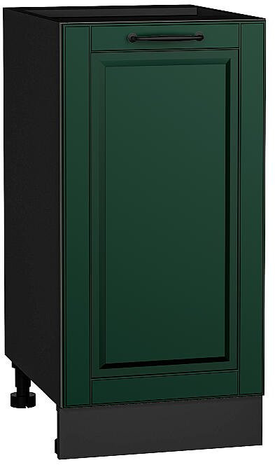 Кухонный гарнитур угловой Дублин-02, МДФ, 220×240 см, Графит/Особый зеленый (Черный детройт)