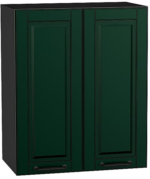 Кухонный гарнитур угловой Дублин-02, МДФ, 220×240 см, Графит/Особый зеленый (Черный детройт)