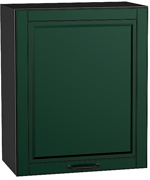 Кухонный гарнитур угловой Дублин-02, МДФ, 220×240 см, Графит/Особый зеленый (Черный детройт)