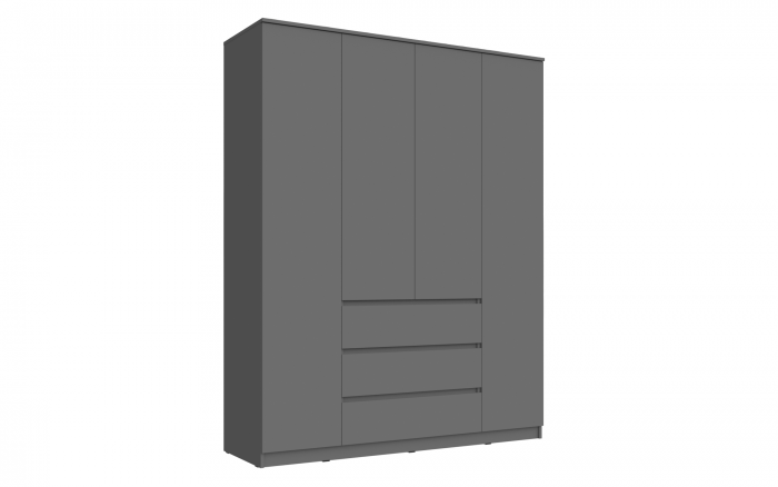 Челси Шкаф 1600 (Белый глянец, Дуб Сонома)