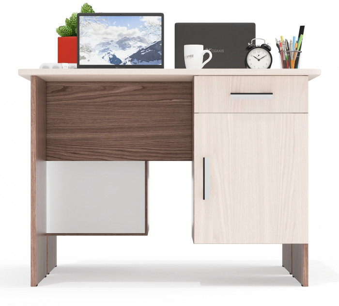 Два стола письменных С-МД-1-09, ясень шимо светлый/ясень шимо тёмный