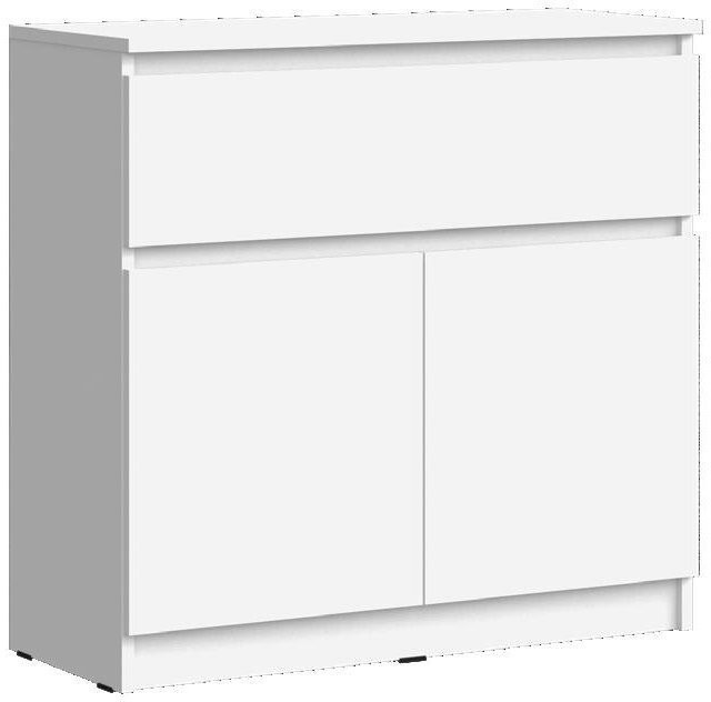 Челси Комод 800 (1 ящик 2 двери) (Графит, Графит)