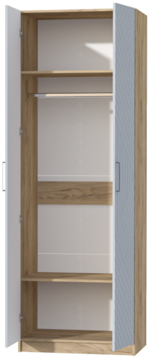 Шкаф двухдверный №1 "Иннэс-7" - Крафт золотой/Монблан Р-856