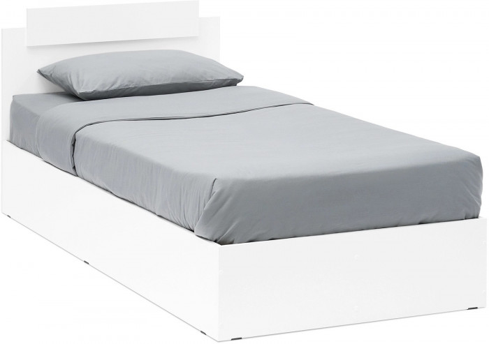 Эко Кровать 900 (Вотан / Белый гладкий)