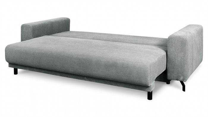 Диван Сенлин Лайт Cilium Steel 252*103*90 см, Серый Вельвет Еврокнижка Фиеста