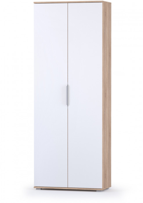 Куба Прихожая 10, цвет дуб сонома/белый премиум, ШхГхВ 118х107,3х210,6 см., универсальная сборка