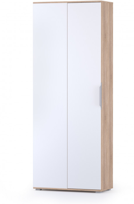 Куба Прихожая 10, цвет дуб сонома/белый премиум, ШхГхВ 118х107,3х210,6 см., универсальная сборка