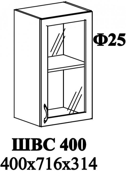Ф-25 Альфа (ШВС 400) МДФ холст вулкан
