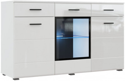 GLOSS комод КМ-150 Белый/Белый глянец 71373117
