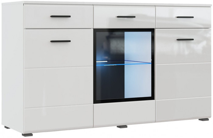 GLOSS комод КМ-150 Белый/Белый глянец 71373117