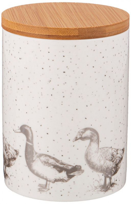 Банка с крышкой Lefard Ducks 650 мл (10*10*15) Белый, 97-696
