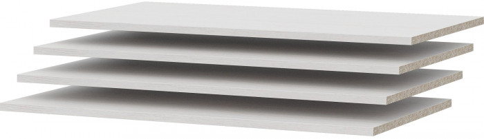 Модульная система "Гамма 20" Полки (Шкаф универсальный четырёхстворчатый) Серия №4 Ясень Анкор светлый