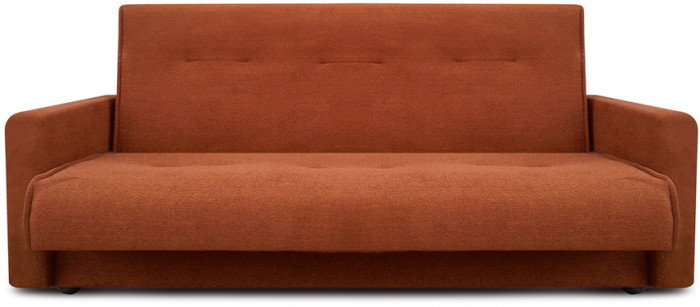 Раскладной диван-кровать, прямой, книжка, цвет коричневый, Милан 140