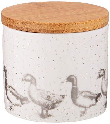 Банка с крышкой Lefard Ducks 410 мл (10*10*11) Белый, 97-697