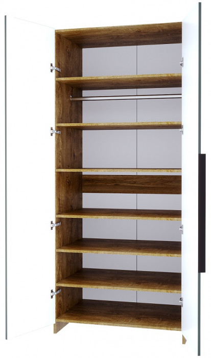 Шкаф 2-х дверный "Монтале" - Дуб канзас/Зеленый матовый