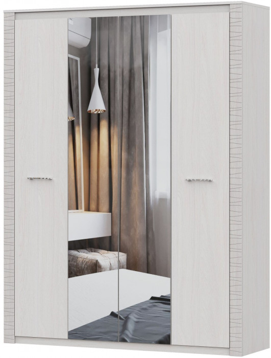 Гамма 20 Шкаф универсальный 4х ств Серия №4 Ясень анкор  светлый / Сандал светлый