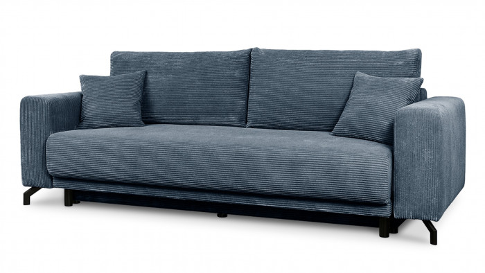 Диван Сенлин Лайт Cilium Indigo 252*103*90 см, Синий Вельвет Еврокнижка Фиеста