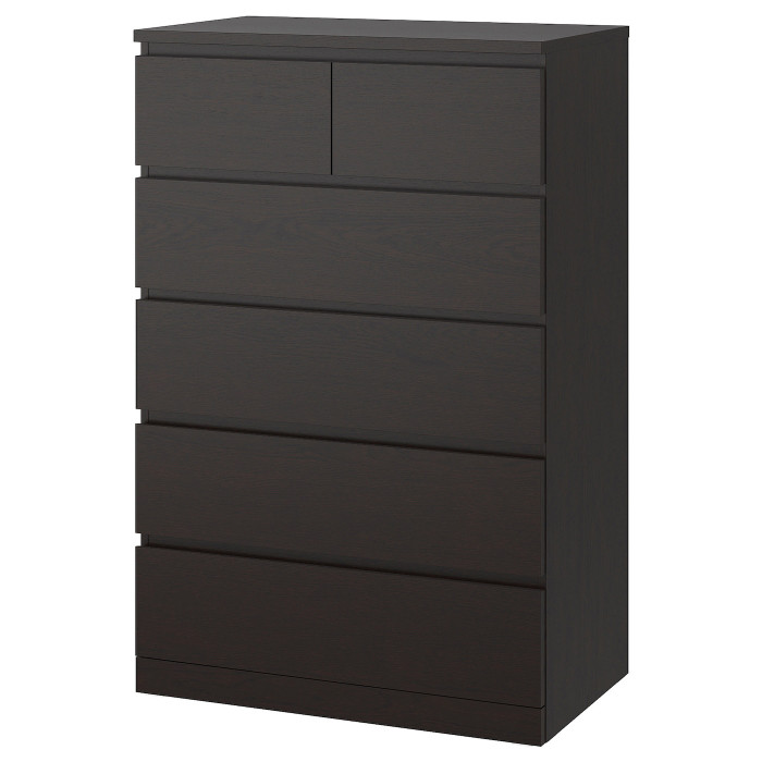 Комод MALM IKEA 80x123х48 Черный 0190 PR 80*48*123 см, Черный   Фиеста