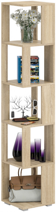 Стеллаж СВК, цвет дуб сонома, ШхГхВ 35х35х179 см.