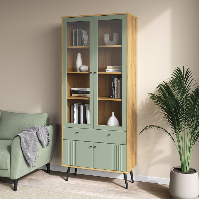 Шкаф-витрина 2-х дверная Вега Саксония