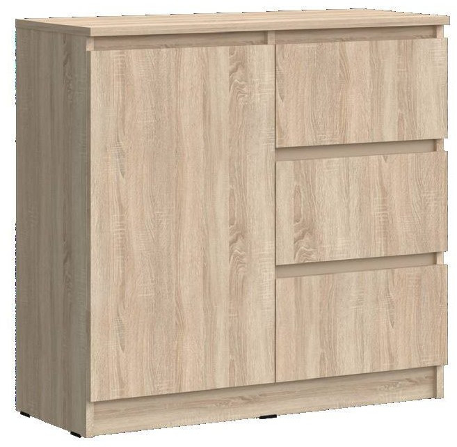 Челси Комод 800 (3 ящик 1 дверь) (Графит, Графит)