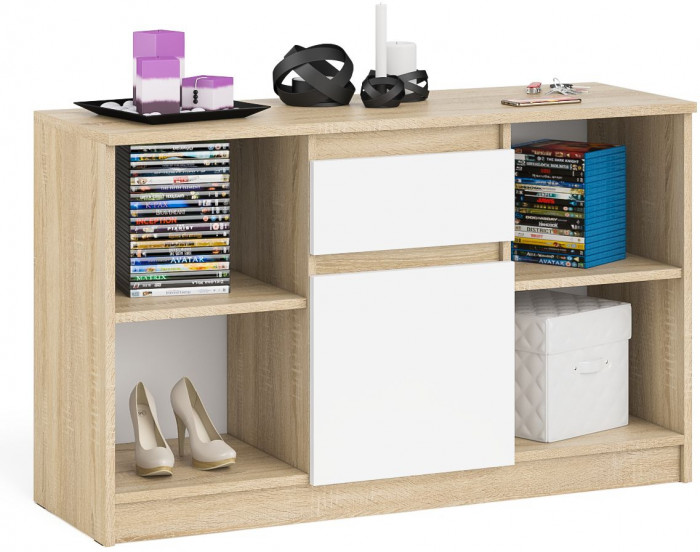 Мори Тумба ТВ МТВ1204.1, дуб сонома/белый