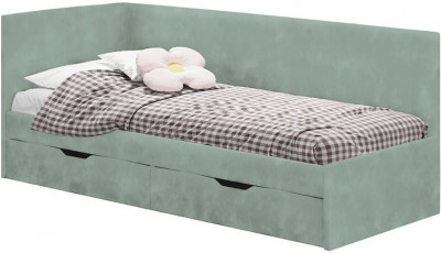 Кровать односпальная "Лео" КР-49 Белый/Эвкалипт