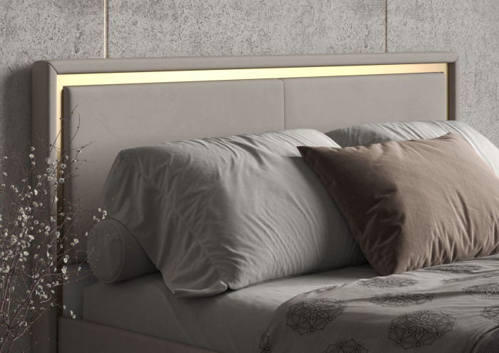 Кровать 160 с настилом из ламелей КР-431-М, Микровелюр Zeekr-47