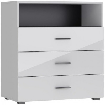 GLOSS комод КМ-3 Белый/Белый глянец 72374524