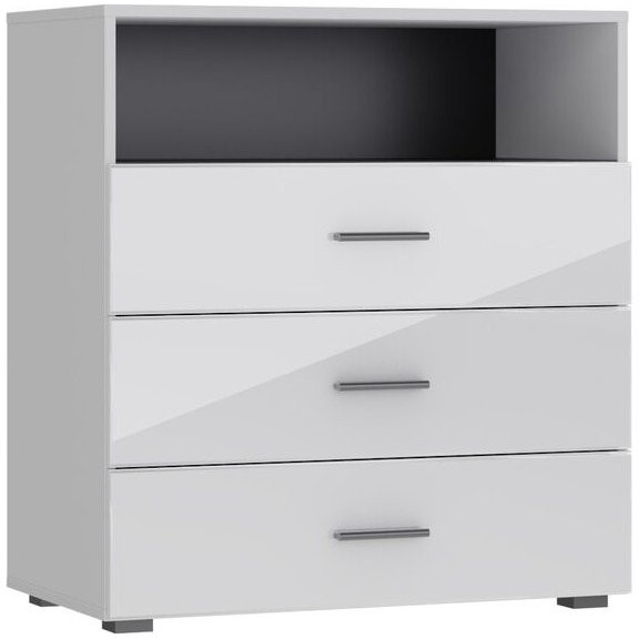 GLOSS комод КМ-3 Белый/Белый глянец 72374524