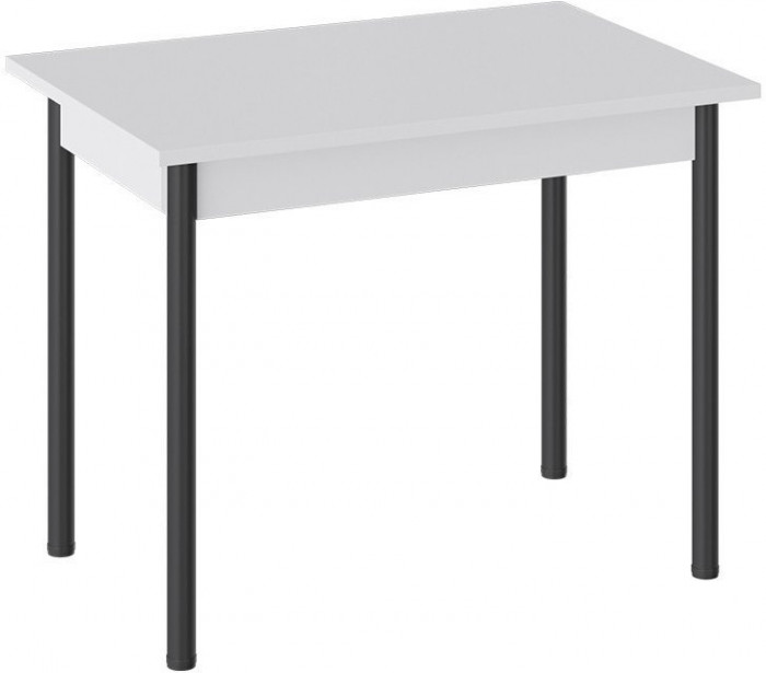 Родос Тип 1 стол с опорой d40 (Черный муар/Белый)
