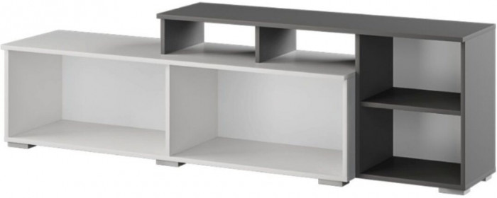 Альберо Тумба ТВ малая белый/графит серый