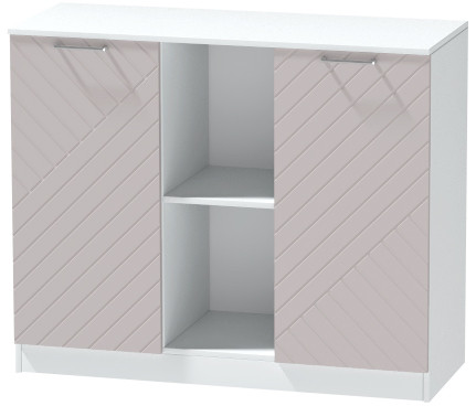 Комод №4 "Иннэс-7", Белый/Грэй софт