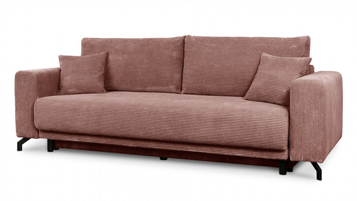 Диван Сенлин Лайт Cilium Coral 252*103*90 см, Розовый Вельвет Еврокнижка Фиеста