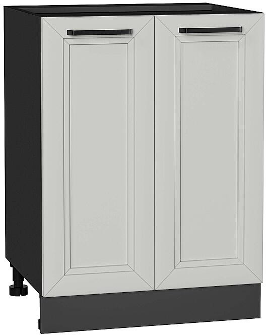 Кухонный гарнитур угловой Нео-03, МДФ, 300×210 см, Графит/Серый шелк (Кварцит бьянко)