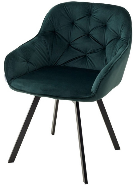 Стул GALA BLUVEL-78 зеленый/каркас черный/поворотный (550*610*790), 629M04843