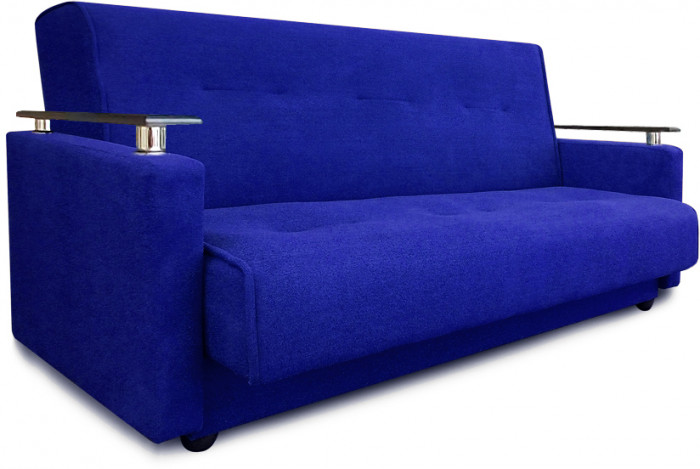 Раскладной диван-кровать, прямой, книжка, цвет синий, Милан Люкс 140