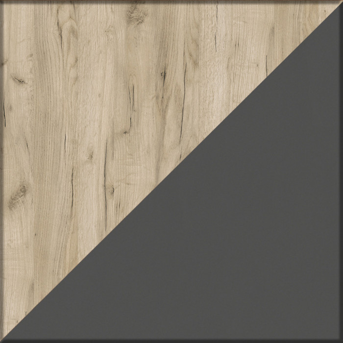 Два стола рабочих 6-0604 Бета + два кресла 103 чёрных, дуб крафт серый/графит