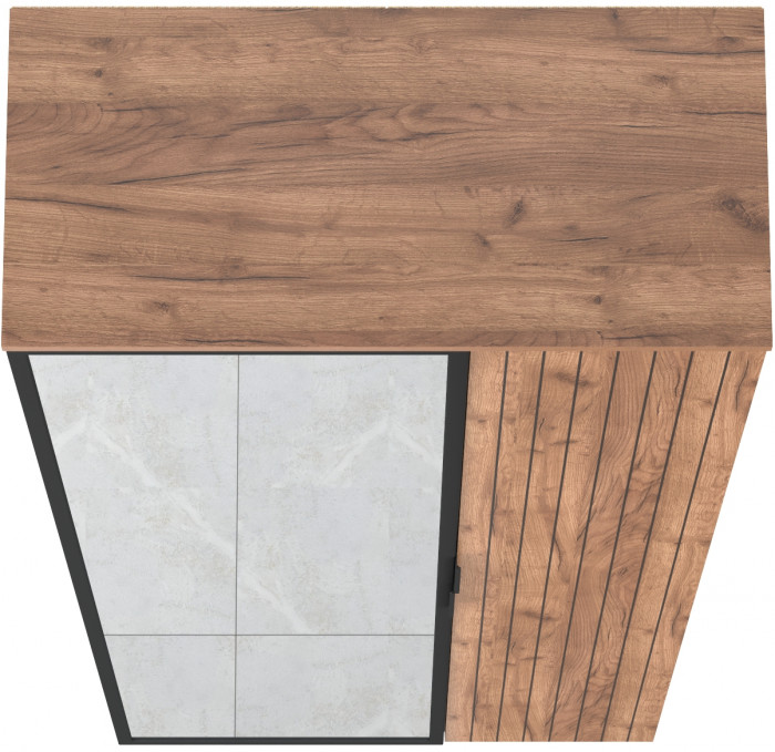 Гранд 13.226 Шкаф, цвет дуб крафт табачный, ШхГхВ 82х38,7х203,6 см., универсальная сборка