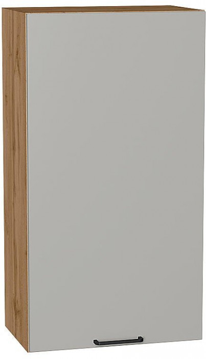 Кухонный гарнитур угловой Флэт-05, ЛДСП, 400×100 см, Вотан/Светло-серый (Дуб табак)