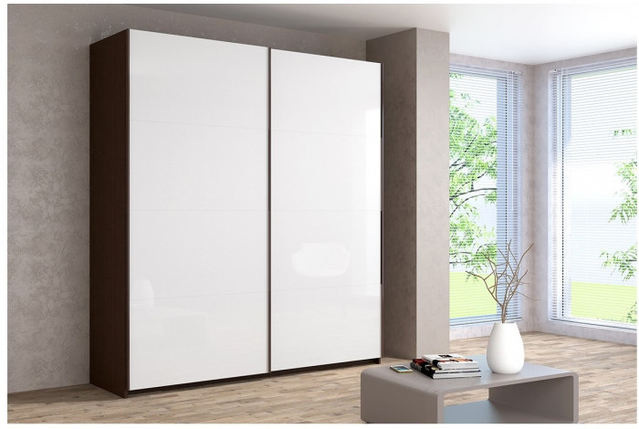 Шкаф-купе Иннэс-5 2000 Ф1/Ф1, Бодега/Белый глянец