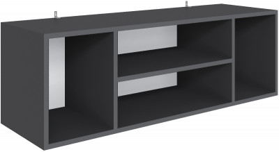 Полка навесная (открытая) Мадрид ПНО-3 (1,1) графит серый