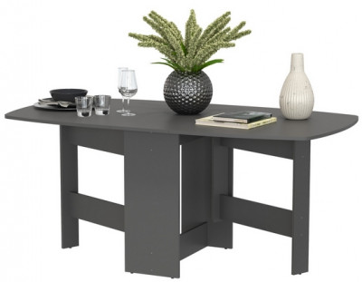 Стол-книжка раскладной 1-65М1граф, цвет графит, ШхГхВ 170х90х74 см., 30х90х74 см. сложенный