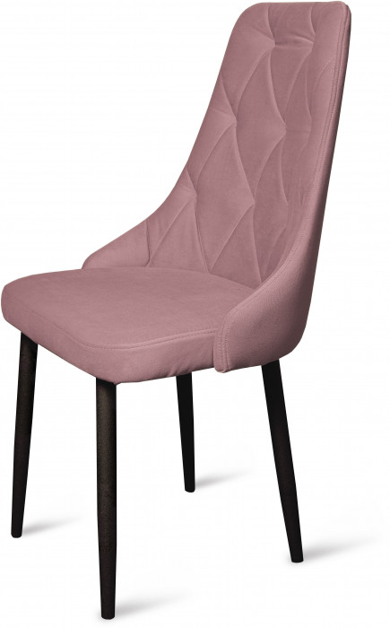 Стул "Граф" черный матовый Томми 14 пыльная роза