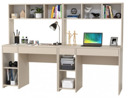 компьютерный стол Комфорт 12.77F + компьютерный стол Комфорт 12.77F, сатин